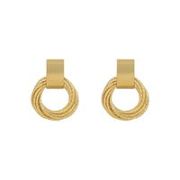 Retro Metallic Gold Colour Multiple Small Circle Pendant Earrings 2025 Jewellery fashion Wedding Party Unusual Earrings For Woman